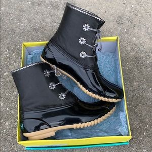 Brand New Black Jack Rogers Rain Boots
